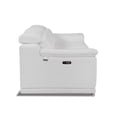 thumbnail image 5 of Titan Furnishings Genuine Italian Leather Power Reclining Sofa in White, 5 of 10