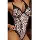 thumbnail image 4 of Lencería sexy para mujer Encaje Estampado de leopardo Tentación Babydoll Ropa interior Ropa de dormir Mono Bodies Pompotops ulkah941740, 4 of 9