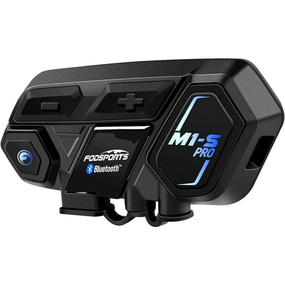 Fodsports Motorcycle Bluetooth Intercom, Music Sharing, M1S Pro 2000m 10 Riders Group Helmet Communication System Headset Universal Wireless Interpho