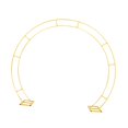 thumbnail image 2 of GUOOL DIY Double Circle Balloon Arch Frame 240x200cm for Graduation Season Parties Golden, 2 of 9