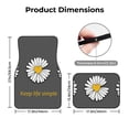 thumbnail image 5 of Zufioo Keep Life Simple Daisy Flower Print Car Floor Mats Four-piece Set, Car Interior Accessories - Corrosion-resistant, Non-Slip, Suitable for Cars, Trucks, Vans, 5 of 7