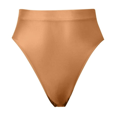 Fulorrnie Underwear for Women High Waisted Tummy Control Breathable Comfort Panties Briefs Cheeky Stretchable Elastic Waist Panty  Coffee  XL