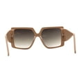 thumbnail image 4 of Womens Chic Squared Butterfly Thick Temple Oversize Sunglasses Tan Smoke, 4 of 4