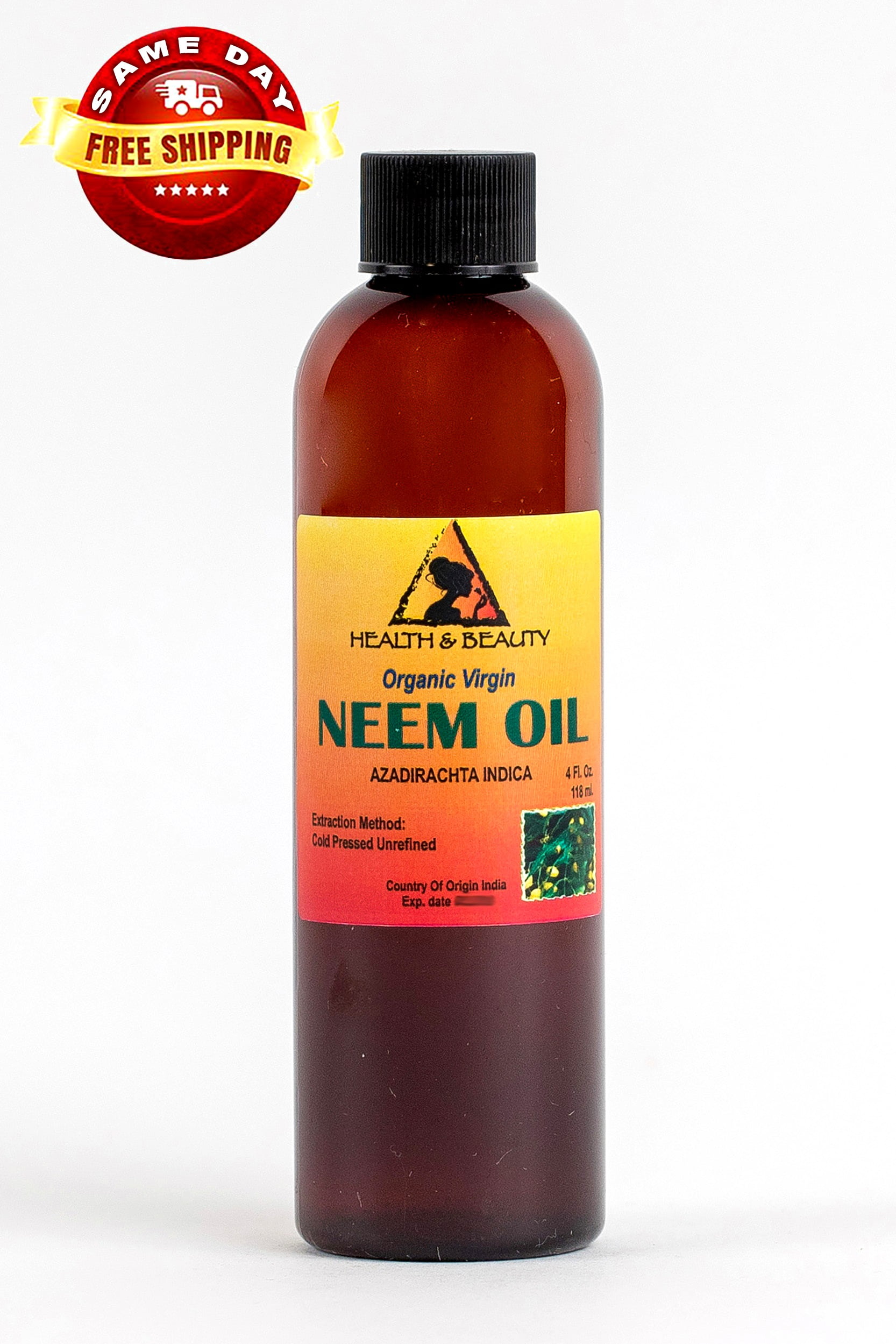 H&B Oil Center Co., Organic Virgin Neem Oil, 4oz