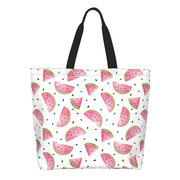 Disketp Watermelon Bolsa Tote Estampada para Mujer, Bolso de Hombro y de Mano para Compras y Viajes