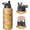 Red and White Cat and Bird Yellow, variant on Striped Multicolor Cat Beige Pattern Insulated Water Bottle with Straw, Vacuum Insulated Reusable Insulated Drink Bottle 304 Stainless Steel Inner Liner Gifts Ideas for Home Office Outdoor Sports Car