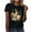 Black, variant on Hfnxid Easter Graphic Tees for Women Funny Bunny Rabbit Printed Short Sleeve Shirt Crewneck Fashion Top for Happy Easters White S