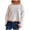 Gray-1, variant on Fall Sweater for Women Chic Patchwork Round Neck Knitted Sweater Casual Long Sleeve Loose Pullovers Jumper Tops