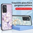 thumbnail image 5 of Nalacover for OnePlus Nord CE2 5G Slim Case,Exquisite Floral Pattern 360 Rotating Diamond Ring Holder Anti-Scratch Soft TPU Silicone Bumper Rubber Tempered Glass Back Cover.White, 5 of 9