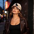 thumbnail image 3 of Levmjia Women Baseball Hat Soft Cotton Floral Embroidery Print Breathable Sun Cap Daily Commute Outdoor Walking Travel Casual Fashion UV Protection, 3 of 5