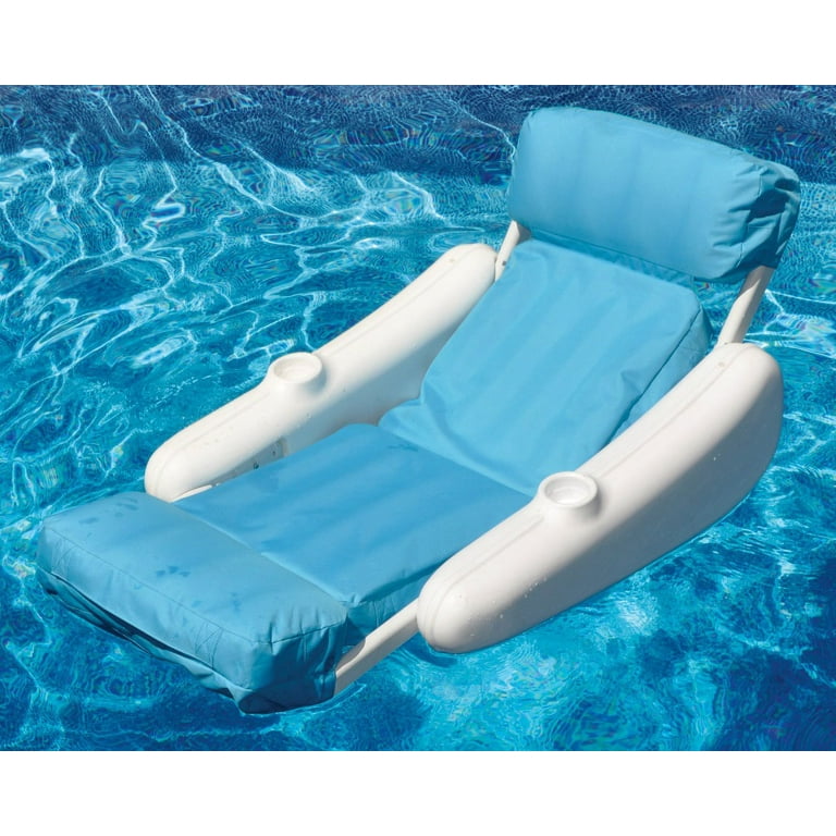 SWIMLINE Sunchaser Luxury Pool Float Lounger with Drink Holders Reclining Water Inflatable UV Resistant Walmart