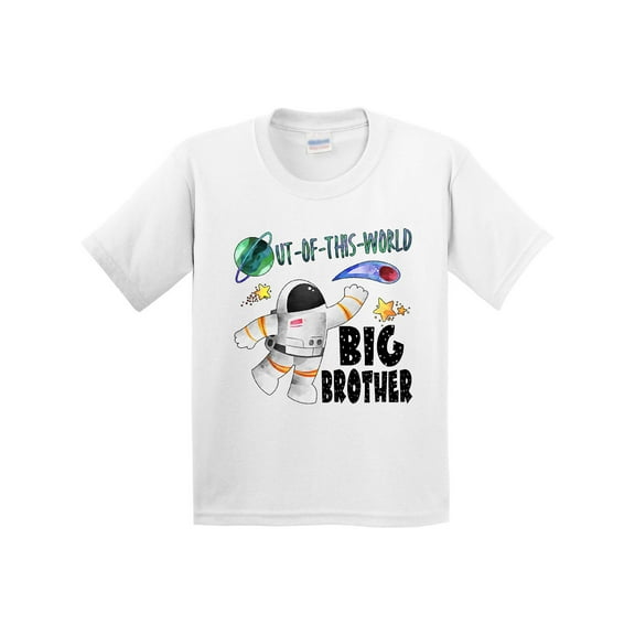 Inktastic Out of This World Big Brother Astronaut in Space Youth T-Shirt