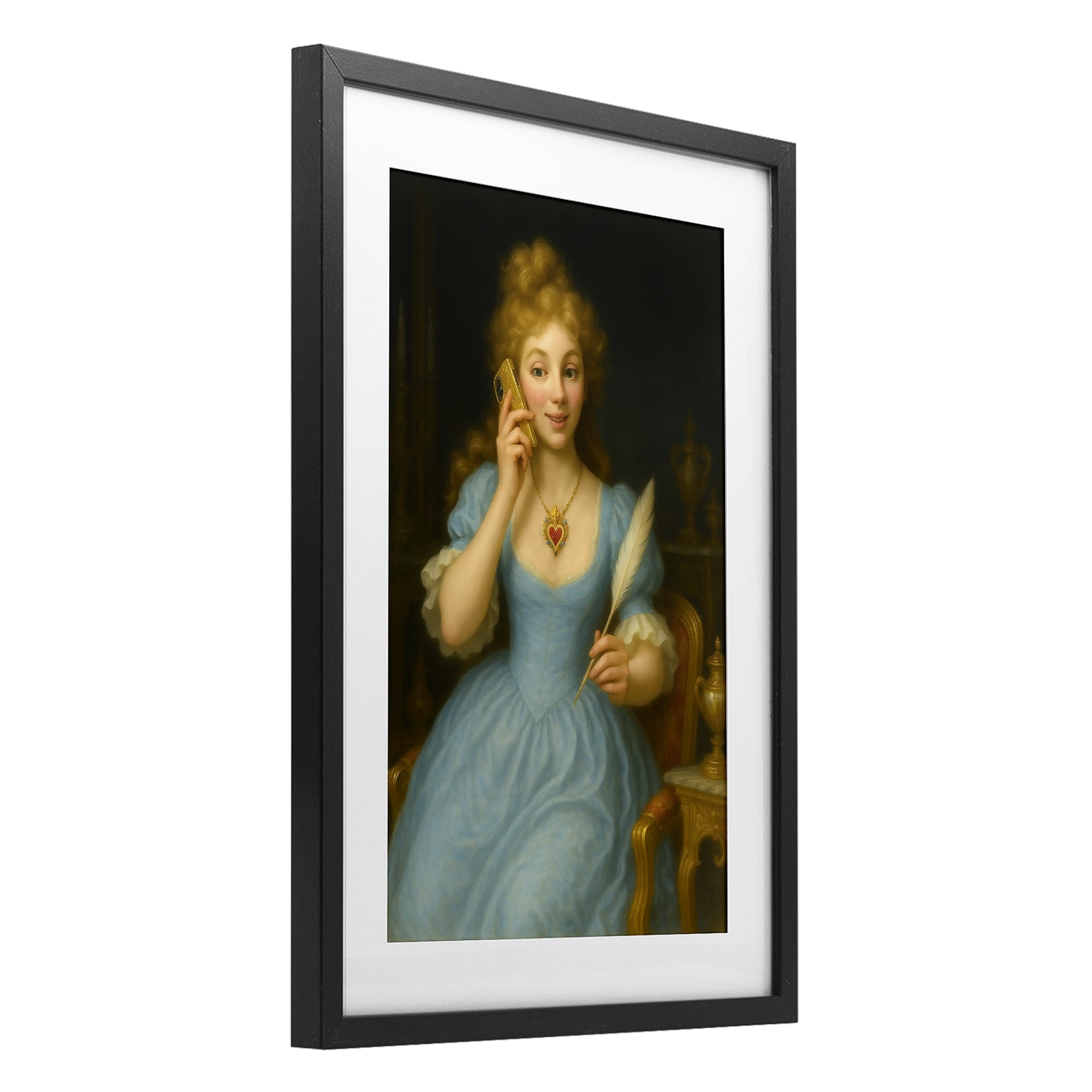 Stupell Industries May I Take A Message Black Framed Print Under Glass, design by Grotto Studios