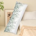 thumbnail image 7 of Long Body Pillow Cover/Case with Hidden Zipper, Sage Green Watercolor Eucalyptus Leaves Pattern Printed, 20x54 inches, 7 of 7