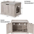 thumbnail image 7 of Unipaws Cat Litter Box Enclosure Furniture, Hidden Litter Box Cover Washroom, Dog Proof Cabinet for Large Cat, Weathered Gray, 7 of 7