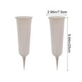 thumbnail image 3 of PONPRNGY 2Pcs Memorial Floral Vases, Cemetery Vase, Headstones Flower Holder, Grave Cone Vase, Flower Pots for Outdoor Plants, Decorative Plastic Containers, 3 of 6