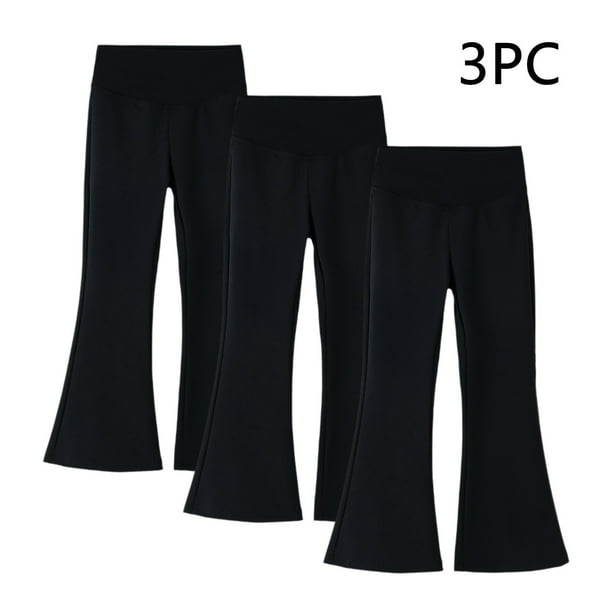 Pantalones largos, pantalones acampanados para niñas, pantalones de cintura alta, pantalones largos deportivos de otoño para niñas de talla mediana, pantalones para niñas