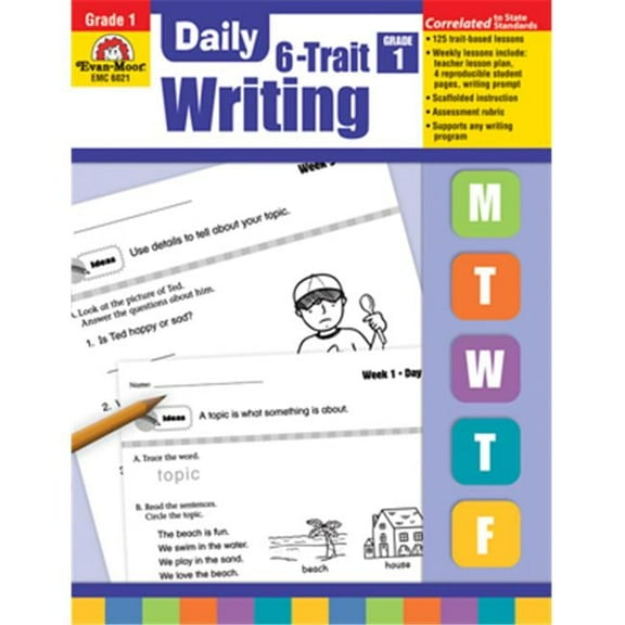 Evan Moor Educational Publishers  Daily 6-Trait Writing  Grade 1