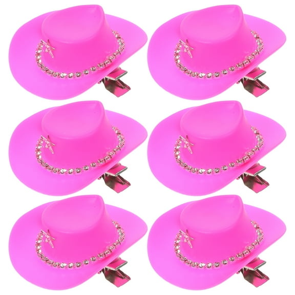 6 Pcs Hat Hair Clip Mini Western Headwear Accessories Miss Women's