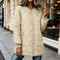 thumbnail image 4 of Women's Quilted Jacket Lightweight Zipper Fall Winter Coats Thermal Padded Puffer Jacket Loose Casual Outerwear with Pockets, 4 of 9