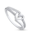 thumbnail image 3 of AFFY White Cubic Zirconia Heart Promise Ring in 14K White Gold over Sterling Silver-10.5, 3 of 6