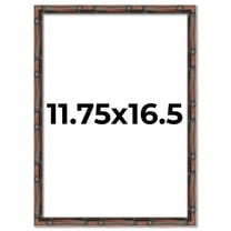 11.75x16.5 Frame Brown Bamboo with Dark Coffee/Walnut Finish | Solid Wood Picture Frame Width 0.75