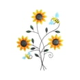 thumbnail image 2 of Metal Wall Decor, Wrought Iron Sunflower Shaped Hanging Ornament, Artistic Garden Wall Sculpture, Vintage Accent for Patio, Yard, Home & Exterior Wall Use, 2 of 5