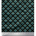 thumbnail image 1 of Soimoi Poly Georgette Fabric Flourish Damask Printed Craft Fabric by The Yard 42 Inch Wide, 1 of 3