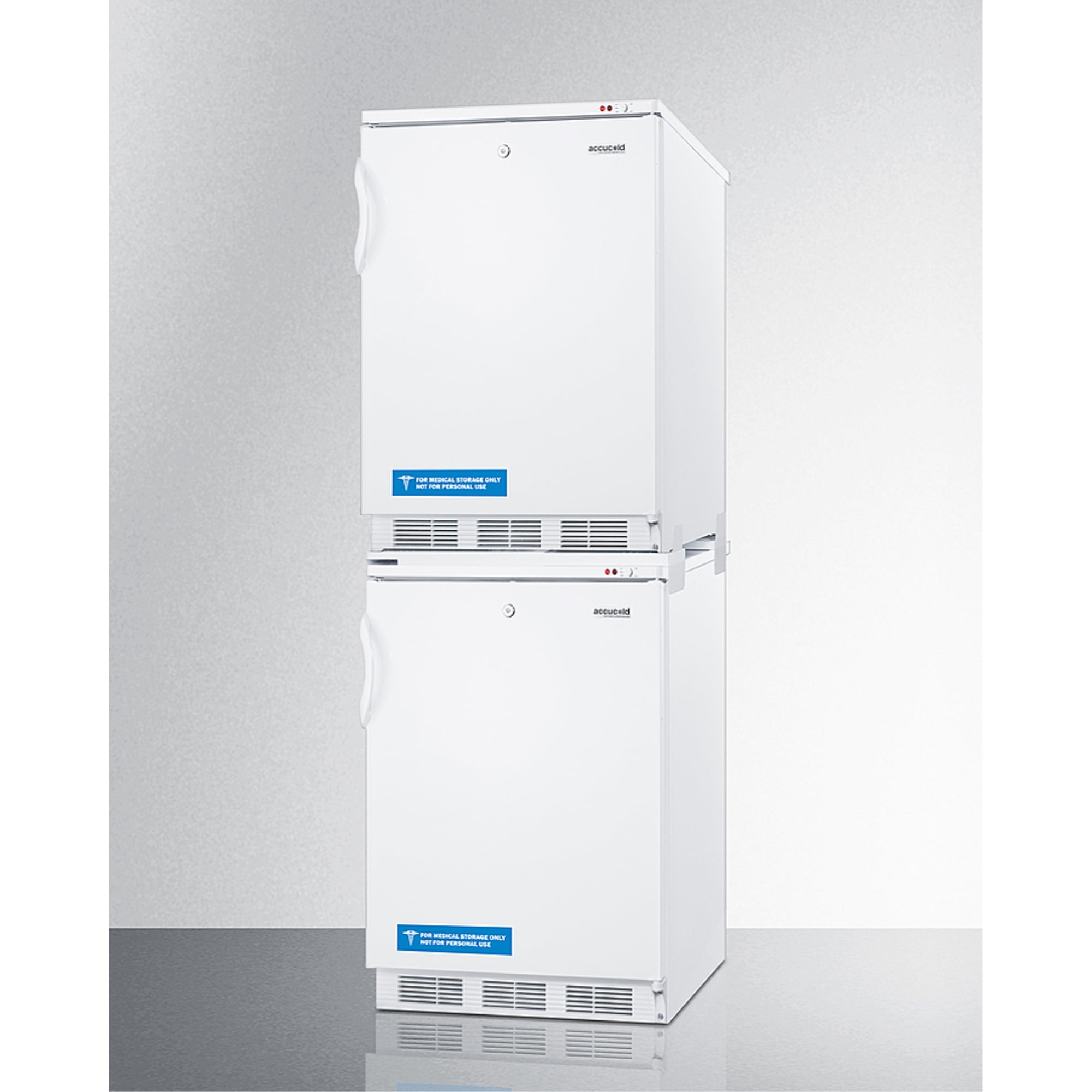 Two VT65ML locking low temperature all-freezers with stacking kit