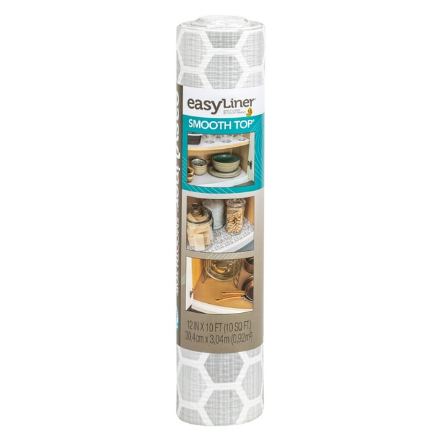 Doublure d'étagère de marque Smooth Top® EasyLiner® - Gris subtil, 304 mm x 3 m