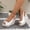 White, variant on KIJBLAE Women's Roman Hollow Out Peep Toe Sandals, Plus Size Height Increasing Design, Trendy Comfortable Casual Outdoor Summer Shoes Red 36