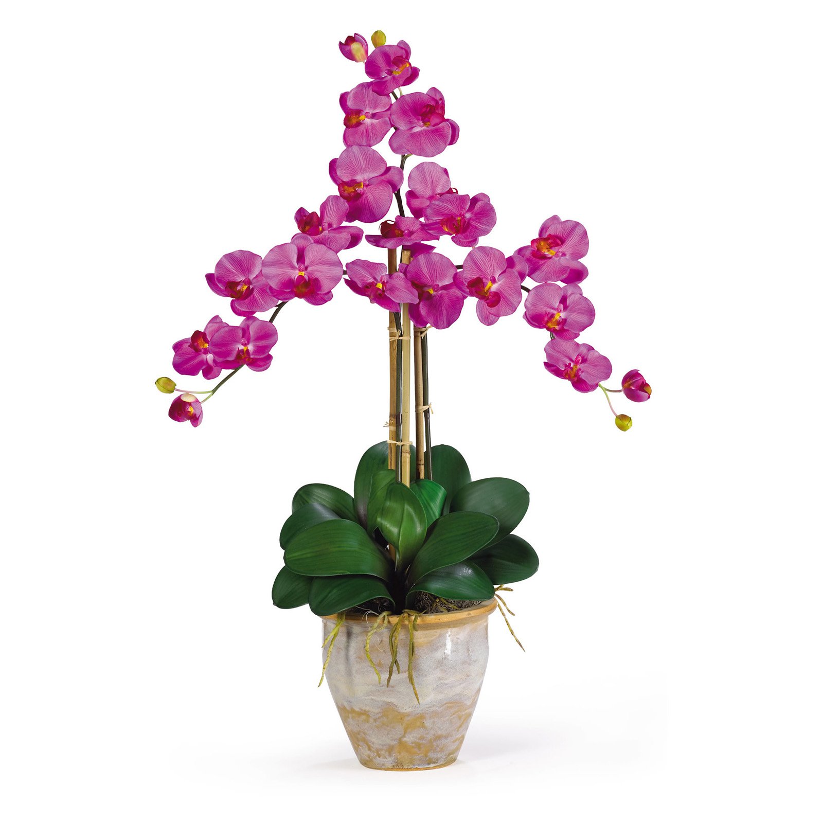 Nearly Natural Triple Phalaenopsis Silk Orchid Flower Arrangement