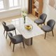 thumbnail image 4 of QinaQin Juego de 2 sillas de comedor modernas tapizadas, con respaldo ergonómico, cojín grueso y patas de madera, ideales para cocina, comedor o restaurante, 4 of 7