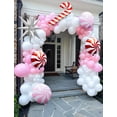 thumbnail image 2 of Kit de Arco de Guirnalda de Globos Adeyoo 115 piezas Rosa Blanco Plata para Navidad, 2 of 7