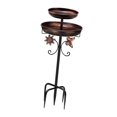 thumbnail image 3 of Comedero para pájaros de metal con estaca, de acero al carbono, estilo retro, para césped, patio exterior, jardín trasero., 3 of 6