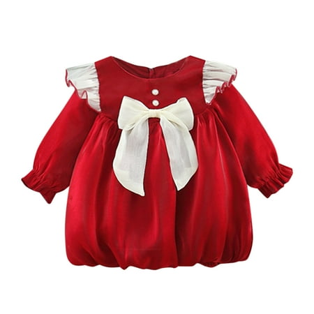 

Beautiful Dress Lavender Dress Baby Toddler Kids Baby Girls Patchwork Long Ruffled Sleeve Bowknot Tulle Dress Princess Dress Clothes Outfits Girls Punk Dress Girls Dresses 4t 5t