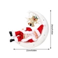 thumbnail image 3 of Christmas Santa Claus Figurine, Sleeping Santa on Crescent Moon with Star, Festive Tabletop Decor for Mantel Shelf, Holiday Display by MPOISVA, 3 of 8
