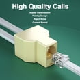thumbnail image 2 of Telephone Cable Adapter, RJ11 Phone Splitter Modular Adapter, Telephone Adaptor Splitter Extension Cable RJ11 6P4C Male-2 Female Socket Phone Telephone Extension Cable, Fax Machine, 2 of 5