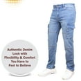 thumbnail image 2 of Men's 2-Pack Stretch Cargo Pocket Jeans - Classic Denim Look with Flexibility & Comfort (Sizes: 30-42), 2 of 5