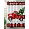 thumbnail image 2 of I'll Be Home for Christmas Shower Curtain Set ，Waterproof Fabric Shower Curtains Red Car Xmas Tree White Wood Plaid Shower Curtains for Bathroom,Bathroom Decor 36"x78", 2 of 6
