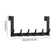 thumbnail image 3 of Cinvoph Over The Door Hooks Folding Door Hanger 12 Coat Hook Clothes Rack Sturdy Stainless steel Hook for Bathroom, Bedroom，Kitchen, Black, 3 of 6