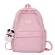 thumbnail image 1 of Mochila escolar de gran capacidad para estudiantes, morral sencillo de Color sólido para ocio al aire libre, cien para mujer, mochila de viaje de lona, nueva tendencia de moda Fivean unisex, 1 of 2