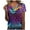 Purple, variant on xixinqiwan Mardi Gras Clothing for Women,Carnival Masks and Beads Graphic Tee Fat Tuesday Party Gift Tops