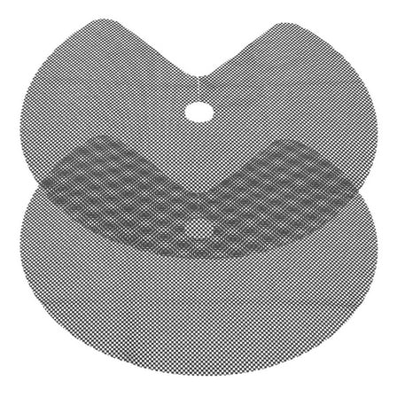 Black Nonslip PVC Kitchen Liner for Corner Shelves 2 Pieces Round Shape Easy to Various