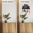 thumbnail image 5 of Horse Horseshoe Coat Rack Wall Mount Farmhouse Western Wood Key Hooks for Wall 11.8×7.9inch Black Key Holder Hanger Rustic Style Wall Art Decor 5 Alloy Hooks for Gift Farm Hallway Entryway, 5 of 9