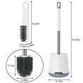 thumbnail image 3 of Treamon Silicone Toilet Brush and Caddy Holder Set, 2 Pack Toilet Bowl Brush for Bathroom, with Small Cleaning Brush Scrubber, 3 of 6