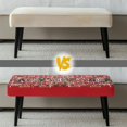 thumbnail image 6 of FUIALDOLG Dining Bench Covers, Red Brick Printed Stretch Seat Cushion Covers Removable Washable Bench Slipcover, Rectangle Seat Protector for Dining Room, Living Room, Bedroom, Kitchen, 6 of 7