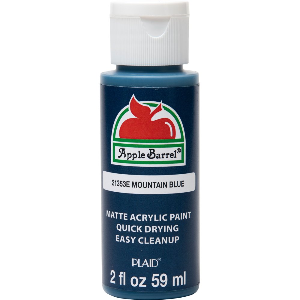 Apple Barrel 21353E Acrylic Craft Paint, Matte Finish, Mountain Blue, 2