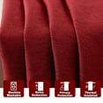 thumbnail image 5 of DriftAway Pinch Pleat Blackout Curtains 96 Inches Long Linen Curtains 2 Panels Set Faux Linen Textured Curtains for Bedroom Living Room Thermal Insulated Privacy Back Tab Window Drapes 52x96 Red, 5 of 8