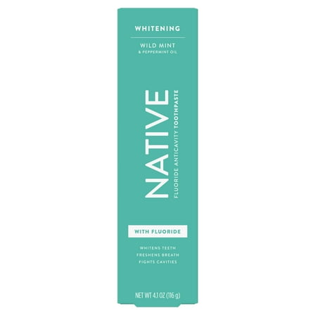 Native Whitening Wild Mint & Peppermint Oil Fluoride Toothpaste, 4.1 oz